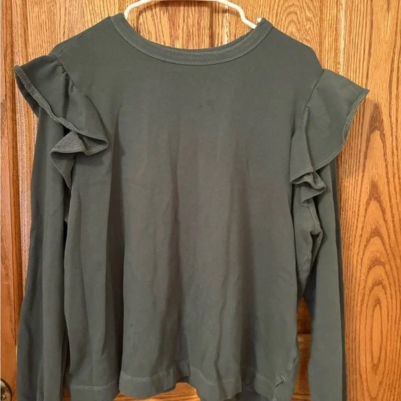 Women's Ruffled Green Top - Picture 2 of 3